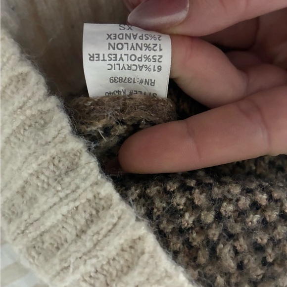 Anthropologie Luna Ivy Cozy Brown Teddy Bear Sweater Size XS - Picture 4 of 4